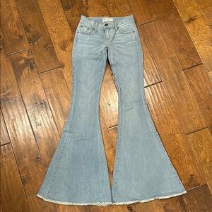 Free People Light Blue Flare Jeans